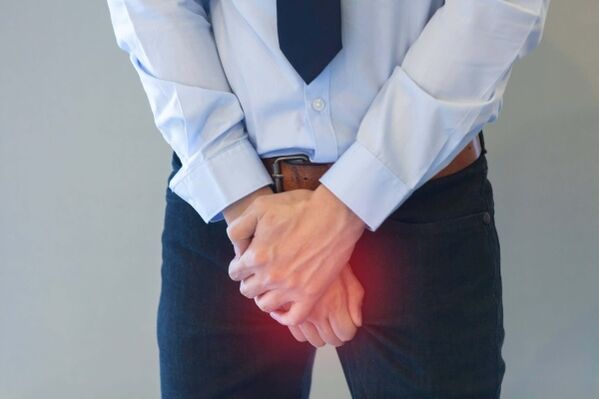 Uterine pain with acute prostatitis