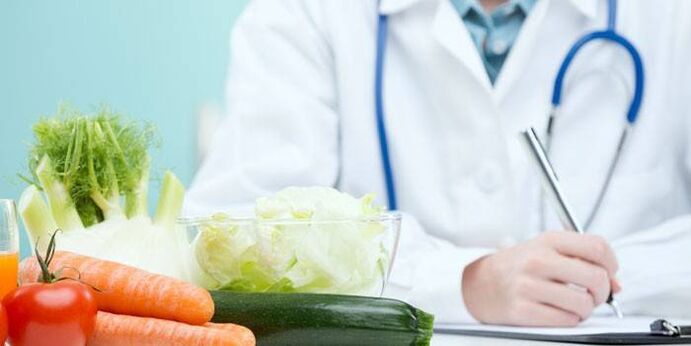 The doctor recommends vegetables for prostatitis